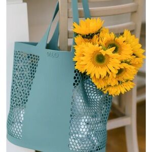Qalo heavyweight silicone teal/Blue pool/beach Tote Bag new